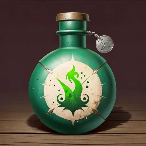 <lora:icon01_:0.6> flask with poison label, item, fantasy art