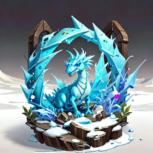 <lora:icon01_:0.95> ice dragon, fantasy art