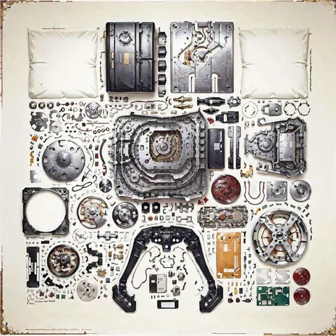 disassemble\(ttp\), (8k, best quality, masterpiece:1.2), (realistic, photo-realistic:1.37), ultra-detailed, watch, no humans, <lyco:dis_V1-000020:0.7>, simple white background