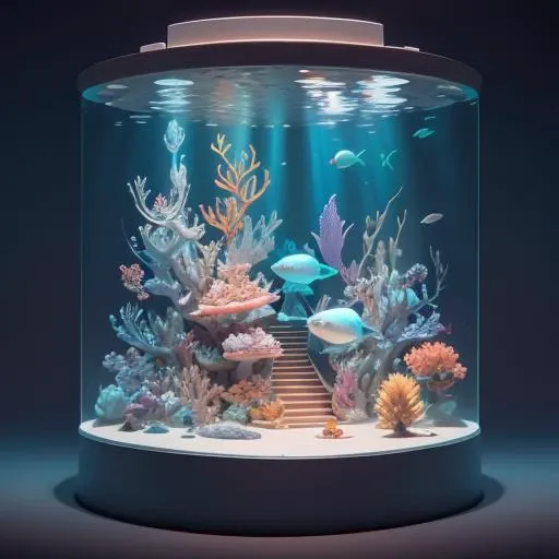 A futuristic underwater research facility with advanced technology, robotic assistants, and a team of scientists studying the mysteries of the deep sea. In the distance, a colossal squid can be seen gliding past the observation window, while schools of bioluminescent fish swim by.,((best quality)), ((masterpiece)), (detailed), (full body:1.2), chibi, Cute, 3D, studio lighting, minimal, Depth of field, dribbble, Behance, quasi-object, 16K, (beautiful detailed face), (beautiful detailed eyes), <lora:blindbox_V1Mix:1>