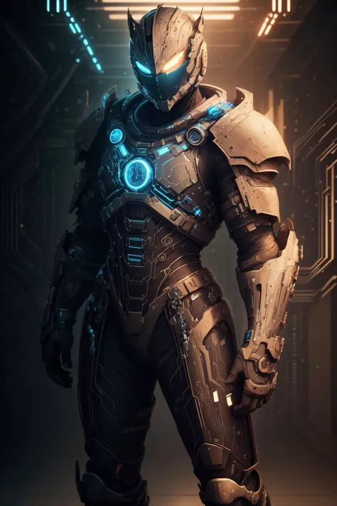 masterpiece, best quality,1boy,armorsuit , looking at viewer,<lora:ArmorSuit_v1:0.5:MIDD> <lora:CircuitBoardAI:1> CircuitBoardAI,