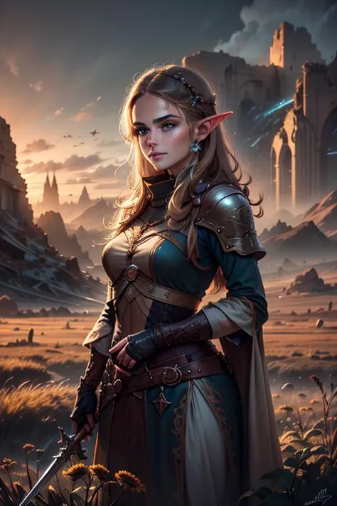 <lora:princessZeldaLora_v1:0.4>,nova,1girl,solo,princess,elf ears,
landscape,field,weapon,holding weapon,goblin at arm,
true-to-life visuals, captivating beauty,dramatic contrasts,gentle illumination, delicate warmth, soft light,