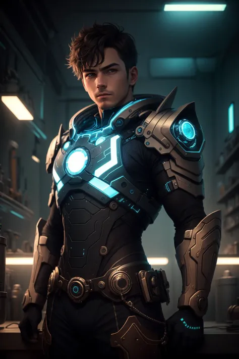 masterpiece, best quality,1boy,armorsuit , looking at viewer,<lora:ArmorSuit_v1:0.7:ALLIN> <lora:CircuitBoardAI:1:ALLOUT> CircuitBoardAI,