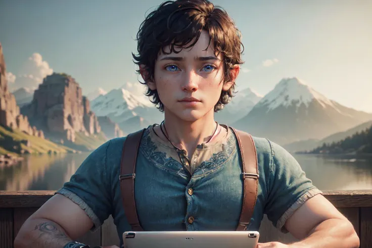 ((CGI, Realism, FXAA, TXAA, RTX, SSAO, Shaders, Cel Shading, , absurdres, high resolution, (8k resolution), 8k, 8kres, 8k res, high details, detailed and intricate, intricate details, high intricate details, absurd amount of details, super resolution, ultra hd, megapixel)), frodo baggins eyes,