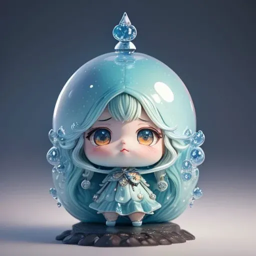 ((Best Quality)),  ((masterpiece)), ((realistic)) , <lora:Colorfulslimegirl:1>, water_spirit, melting_heart, bigbadejo alien_monster,,<lora:blindbox_v1_mix:1>, full body, chibi, masterpiece