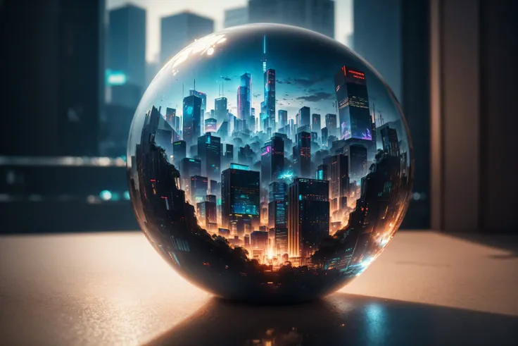 mini\(ttp\), (8k, RAW photo, best quality, masterpiece:1.2), cyberpunk city, miniature, <lora:miniature_V1:0.3>, landscape, isometric, ((inside a glass sphere)), ((plain wall in the background))