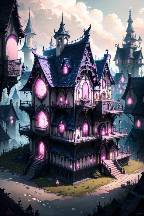 House, PastelGothAI, landscape