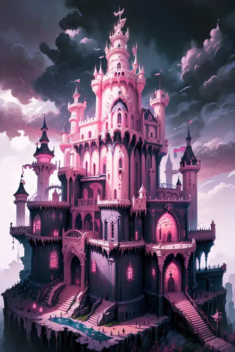 A castle, PastelGothAI, landscape