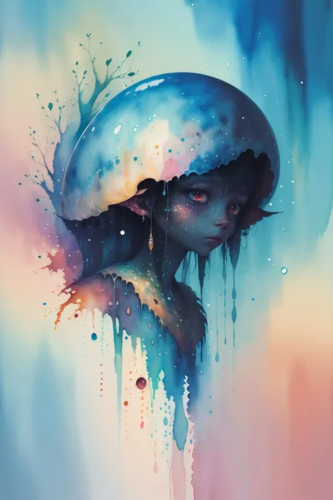 Best quality, masterpiece, ultra high res,( watercolor \(medium\), IrisCompiet:1.2), surrealism, dream-like,
Black Eye Galaxy, ((abstract art)),
<lora:IrisCompietStyle:1>