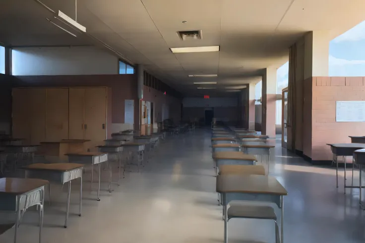 masterpiece, 4k, landscape, no humans, found footage, Security footage, backroom, liminal space, <lora:D1s-Backroom:1>, level-190, School Detention,
, Cowboy shot, <lora:chromatic aberration v2.04g:0.4>