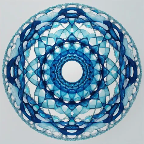(masterpiece, top quality, best quality, official art, beautiful and aesthetic:1.2), a blue and cyan spirograph <lora:Spirograph:1.0>