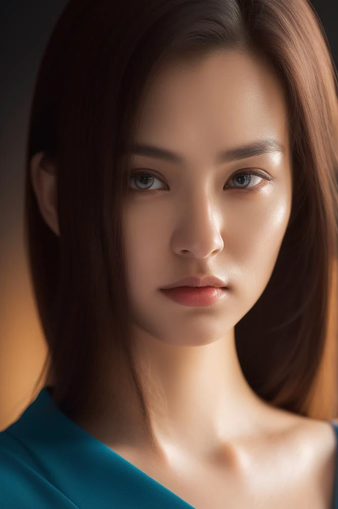 best quality, masterpiece, super high resolution, (lifelike:1.5), original photo, girl, shoulder,, dark shadow, understated, cold light, sexy look,