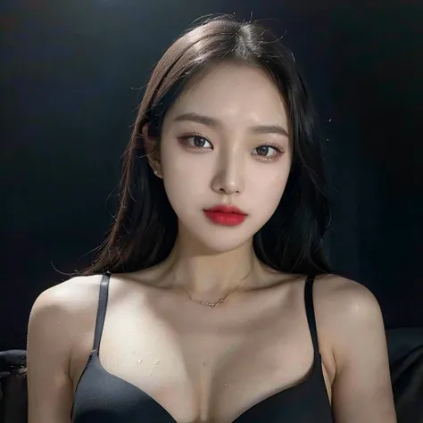 slender figure, wearing bikini, small breasts, slender body, nikon RAW photo,8k,Fujifilm XT3,1girl, solo, waist_shot, korean girl, cute, lips, red lips, RAW, (Masterpiece), 8k, uhd, raw photo, Best quality, Photo realistic, (film grain:1.3), (High quality shadow):1.4, (real human skin:1.1, pores:1.1, high detailed pores skin:1.2), (extremely detailed eyes and face, perfect eyes), detailed small vein skin, bright eyes, , professional lighting, (((cinematic light:1.3))), ((realistic lighting)) <lora:skin_texture:0.7>  <lora:31284:0.5>