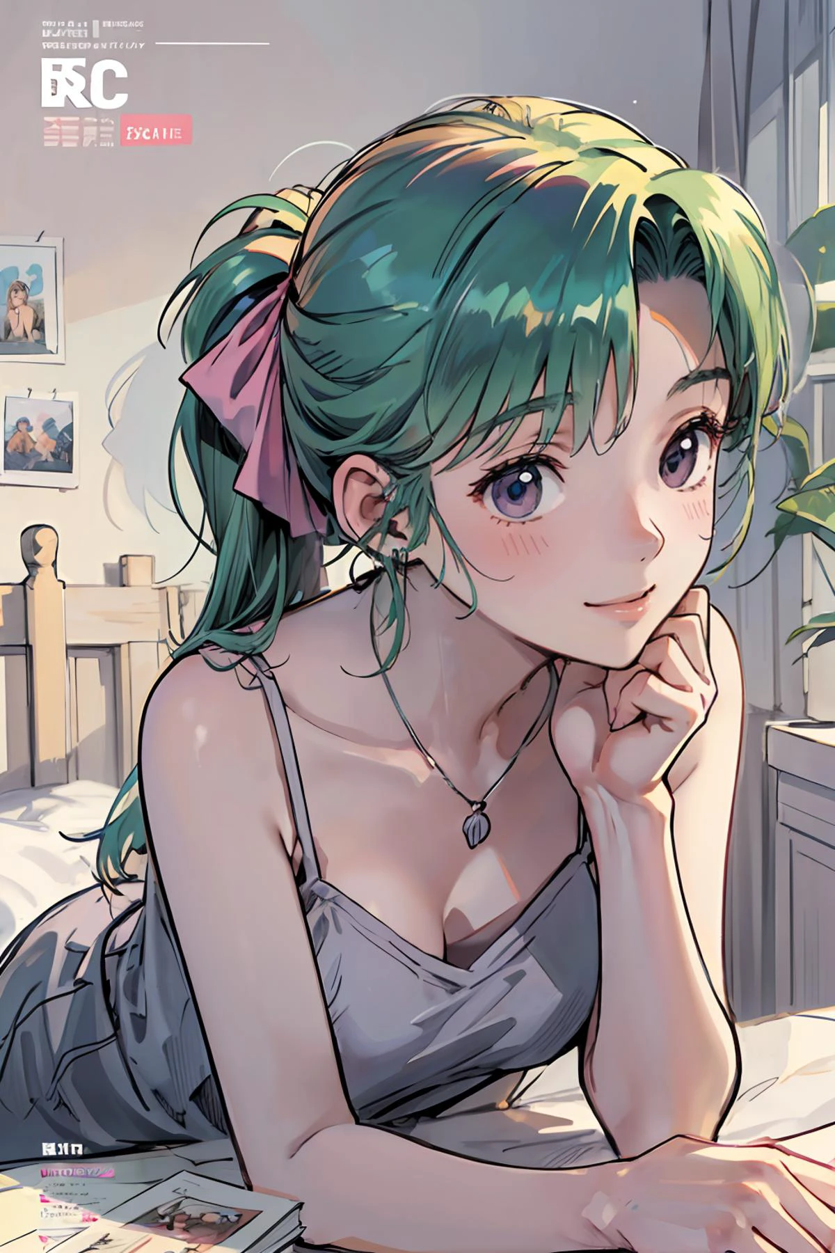 8k high quality detailed,highres,anime,comic,detailed image,
(an illustration of a age girl posing,(an illustration of girl,teengirl)),(magazine_illustration),
(,HatsuenoAlpha,1girl,green_hair,pony-tail,pink_hair_ribbon,medium breasts),(Friendly Smile),detailed_face,
((Sitting with legs extended and leaning forward to touch the toes):0.8),
((, blue pants,camisole,killer):0.85),(,realistic clothing texture,realistic_skin_texture),<lora:HatsuenoAlpha:0.85>,<lora:æ§æèè²ç伽裤å带èå¿+ç¾å¥³:0.45>,<lora:more_details:0.2>