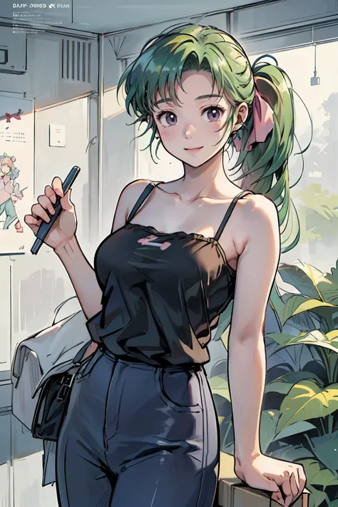 8k high quality detailed,highres,anime,comic,detailed image,
(an illustration of a teenage girl posing,(an illustration of girl,teenage girl)),(magazine_illustration),
(,HatsuenoAlpha,1girl,green_hair,pony-tail,pink_hair_ribbon,medium breasts),(Playful Smile),detailed_face,
((rushing out of tsunami):0.8),
((, blue pants,camisole,killer):0.85),(,realistic clothing texture,realistic_skin_texture),<lora:HatsuenoAlpha:0.85>,<lora:æ§æèè²ç伽裤å带èå¿+ç¾å¥³:0.45>,<lora:more_details:0.2>