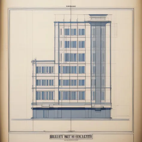 a blueprint of the building