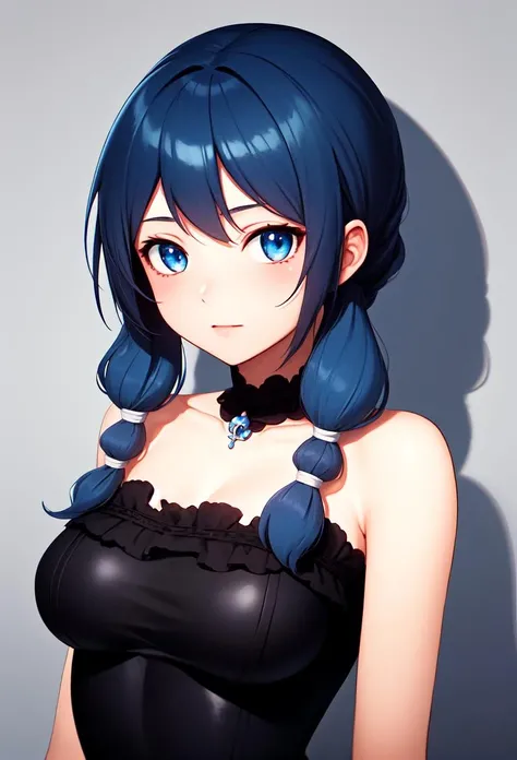 ((obra maestra)), ((mejor calidad)), (ultra detallado), ((extremadamente detallado)), 4k, (8K), mejor calidad, (Hermoso), estilo animado, mirar hacia arriba desde abajo, bar, Noche, una chica guapa, 1 chica, solo, traje, Hermoso rainbow hair, Hermoso blue eyes, ((Hermoso eyes)), De piel blanca, pendientes, cuello, sonrisa