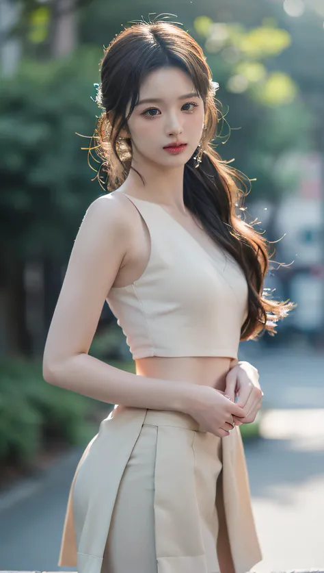 closeup, smile, parted lips, blush, green formal suit, beige skort, <lora:makina69_sulyoon_v2.0:1>, photography, RAW photo, photo, sharp focus, Canon 5D, Fujifilm, cinematic lighting, professional lighting, natural light, ray tracing, volumetric light, masterpiece, best quality, high quality, highres, ultra highres, 1girl, (half body:1.5), half length shot, standing, shiny eyes, (looking at viewer:2), facing the viewer, solo, smooth skin, detailed hair, pureerosfaceV1.9Q3J, [:(detailed face:1.2):0.2], <lora:1.5_perfect hands:1>