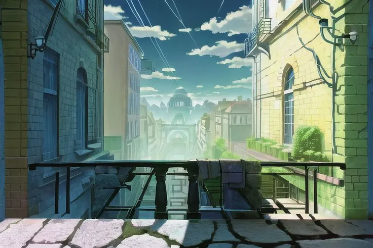 (Best quality, absurdres, high quality, high detail, 8k), (anime screencap), (no humans), Pokemovies, the_observer,
nighttime, an old brick and concrete tenement building stands alone at the end of the street atop a hill, with a view of the town below.