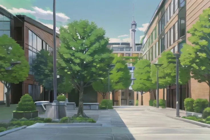 (Best quality, absurdres, high quality, high detail, 8k), (anime screencap), (no humans), Pokemovies,
Brookhaven, Courtyard, Toronto