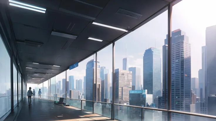 best quality,(masterpiece:1.3),ultra-detailed,unity 8k wallpaper,(((view form glass walkway))),