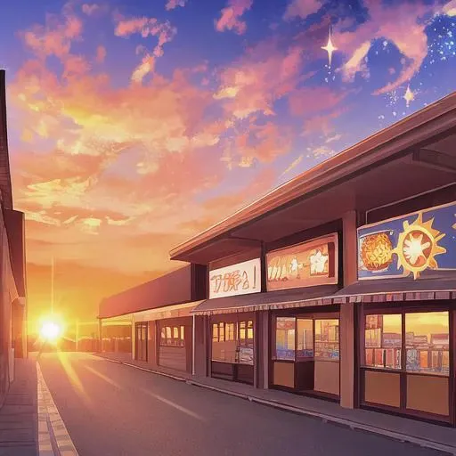sky, speed, day, sparkles, sun, sunset, store,