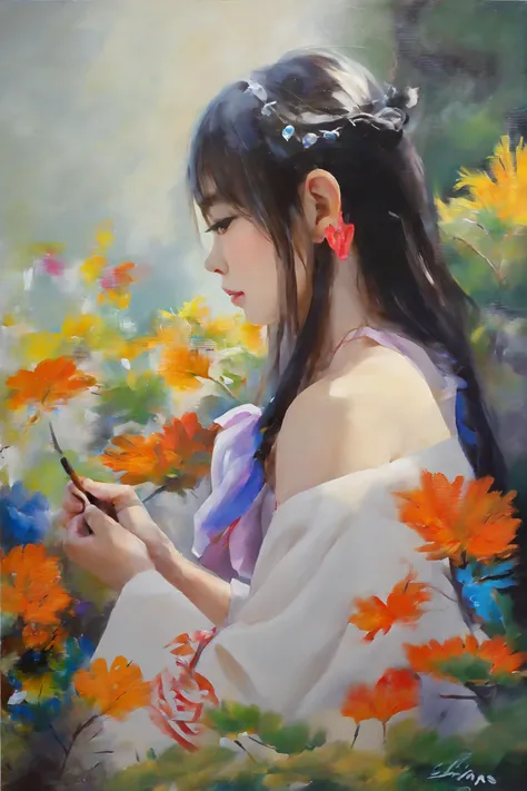 oil painting, vivid colors, beautiful light,
Masterpiece, best quality, 1girl, <lora:kwFemale_Beta40-SDXL_v1:1>, asian