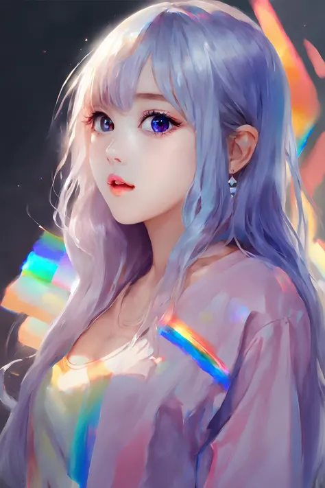 iridescent painting, prismatic, holographic, chromatic aberration,
Masterpiece, best quality, 1girl, <lora:kwFemale_Beta40-SDXL_v1:1>, asian,waifu