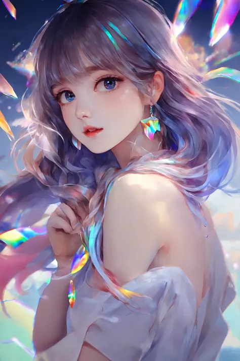 iridescent painting, prismatic, holographic, chromatic aberration,
Masterpiece, best quality, 1girl, <lora:kwFemale_Beta40-SDXL_v1:1>, asian,waifu,cleavage