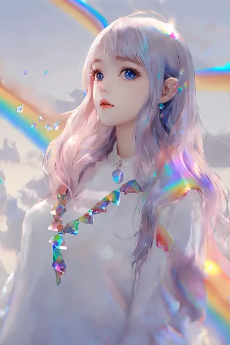 iridescent painting, prismatic, holographic, chromatic aberration,
Masterpiece, best quality, 1girl, <lora:kwFemale_Beta40-SDXL_v1:1>, waifu
