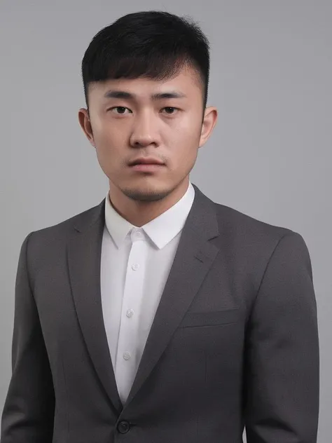 asian, <lora:dogking:0.35>,anger,rage,gun, Suave mobster. Dark, sharply tailored suit. Crisp white shirt. Tie that echoes power. Half-hidden face under a classic fedora hat. Piercing eyes that speak volumes. Vintage cigar in hand. Mysterious smoke. Dimly lit room reminiscent of an underground speakeasy. Rows of liquor bottles in the background. Rich wooden decor. Vintage feel. Palpable tension. Cool, unshakeable demeanor