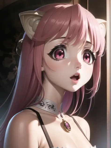 masterpiece, best quality, photorealistic, <lora:ElfenLiedV9prn:1>, Lucy, small breasts, black dress, long (light pink hair:1.2), pretty face, super detailed eyes, fit, athletic, high detail skin, intricately detailed hair, intricately detailed dress, inside traditional Japanese home, grandfather clock, white (Diclonious horns:1.1), (vibrant color:1.2), colorful,