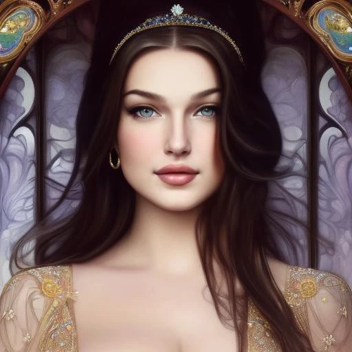 Dakota as an extremely beautiful princess, majestic and captivating artwork in the world, royal clothes, ornaments, necklace, hyperrealism, full body shot, gorgeous, intricate, highly detailed, digital painting, perfect face, highly detailed face, perfect anatomy, 4k, hdr, concept art, smooth, sharp focus, illustration, art by artgerm and h r giger and alphonse mucha