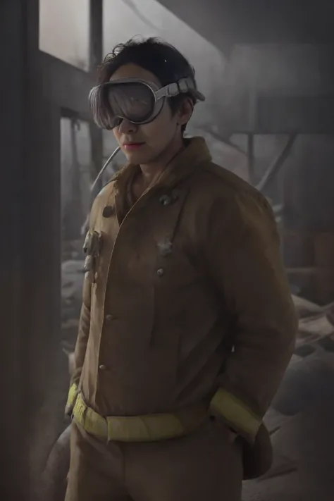 (firefighter suit:1.5), ultra high res, 20 years old, (male:1.4), (bodybuilder:0.7) , (Apple_Vision_Pro), <lora:Apple_Vision_Pro:0.8>,4k ,hd ,((outside a wasteland house fire)), (best quality, masterpiece:1.2), photorealistic, ((( View from oblique))), fire