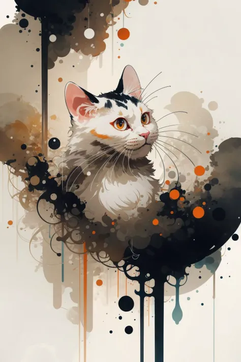 masterpiece, best quality, turkish van cat, large eyes, (cartoon), upper body, splashing, abstract, psychedelic, (neon:0.8), extremely detailed, (white background:1.3), ink, (creative:1.3), intricate detail, (pretty face), dynamic lighting, natural lighting, photorealistic, sy3 <lora:Sy3:0.4> <lora:ink-0.1-3-b28-bf16-D128-A1-1-ep64-768-DAdaptation-cosine:1.2> <lora:tvanLora32:0.8>