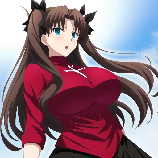 <lora:tohsaka_rin_alt:0.55> tohsaka_rin_alt, big_breasts, standing