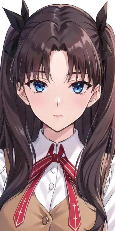 <lora:tohsaka_rin_altV2:0.7> tohsaka_rin_alt, huge_breasts, standing, solo, homurahara_academy_school_uniform, masterpiece, best quality, detailed face, detailed eyes, highres,