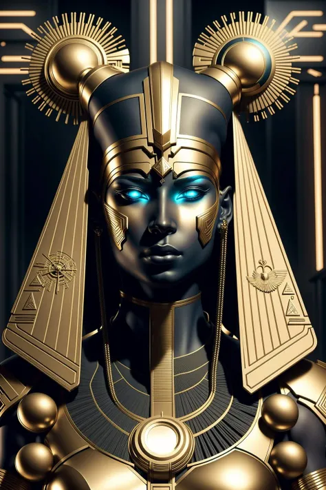a woman with a futuristic face and headpiece , Cyber_Egypt , cyberpunk , Professional photography, pastel colors , Occult art, occultism, surreal art, Occult, reflective materials , artistic photography, new age, illuminati, gnosticism, minimalism, Occult, sacred, 3d render