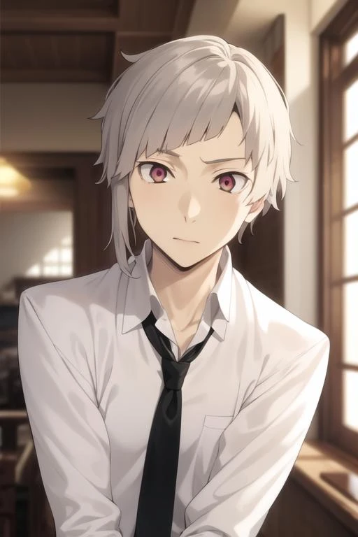masterpiece, best quality, high quality, 1boy, solo, male focus, looking at viewer, upper body, <lora:nakajima_atsushi:0.70>, nakajima_atsushi, grey hair