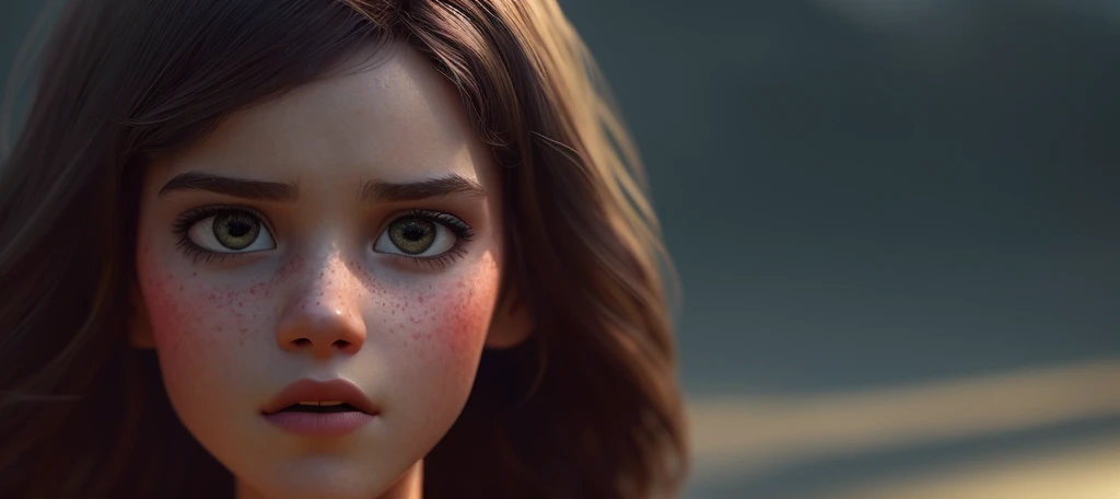 pixarstyle, 1girl, a waist-length portrait of a young woman, natural skin texture, 4k textures, hdr, intricate, highly detailed, sharp focus, cinematic look, hyperdetailed, epic cinematic noir <lora:epiNoiseoffset_v2:1>