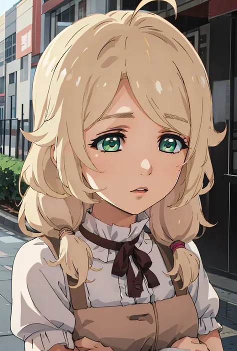 (masterpiece, best quality), 1girl, <lora:kozuetv2:0.8> yusa kozue,blonde hair,green eyes,ahoge,low twintails,