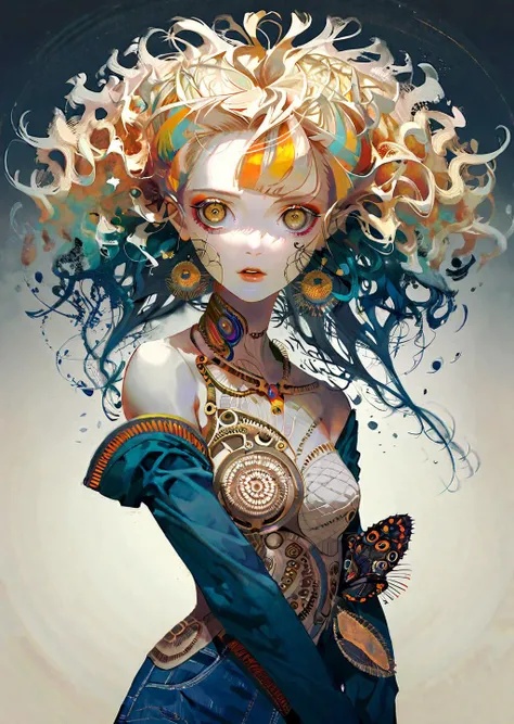 best quality, high quality, masterpiece, intricately detailed, UHD, realistic,
break
fashion photography of a stunningly beautiful women, (crazy alternate hairstyle:1.4), a unique form reminiscent of something from a sci-fi movie, <lora:hair_style:1.0>, beautiful and breathtaking hairstyle, pinterest hairstyles, hairstyle inspired by Nigo (Tomoaki Nagao) and François Nars, blond buzzcut, messy hair, front braid, two-tone hair, stunning intricate full color, (intricate detailed hair:1.4), kaleidoscope, irresistibly tempting, understated appeal, striking juxtapositions, evocative hues, vivid illumination, creative refinement, striking juxtapositions, evocative hues, captivating coloration, pure, Innocent, aesthetic, romanticism, fairy, idol, beautiful detailed face, small face, artistic, perfect anatomy, goddess, calm, composed, like a cat,
break
highly detailed Off-the-shoulder top, distressed jeans, and flats. designed by Russ Mills and Koson Ohara, layered, textural,
break
face focus, depth of field, symmetrical, golden ratio, 8k resolution, octane render, extremely high-resolution details, realism pushed to extreme, fine texture, incredibly lifelike, (soft window natural lighting:1.4), dynamic angle, film grain, FujiFilm XT4, taken by Alfred Stieglitz, <lora:xl_more_art-full_v1:1>,