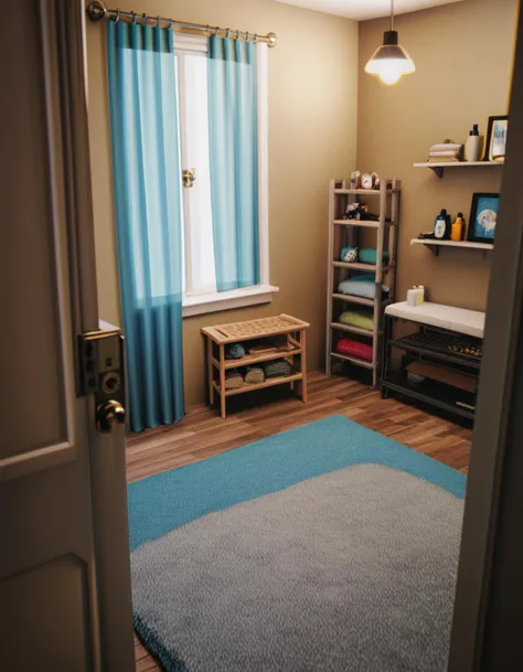 score_9, score_8_up, score_7_up,(golden ratio:1.2), 's room/nursery, shower curtain,oven/stove,shampoo and conditioner,bed, onyx stone,tapestry with collage tapestry, bonfire,kerosene lamps, task lighting
,amazing quality, ultra realistic, 3D, HD, best quality, amazing quality, very aesthetic, absurdres
