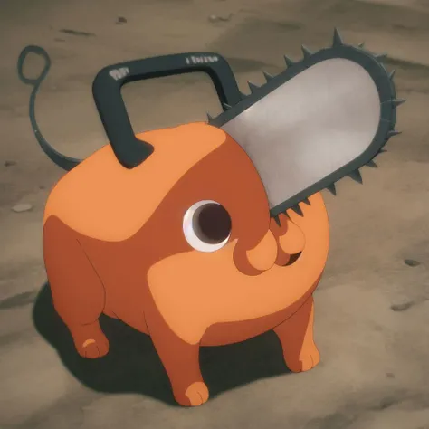 pochita, chainsaw, no humans, <lora:Pochita-10:1>, animal, dog,