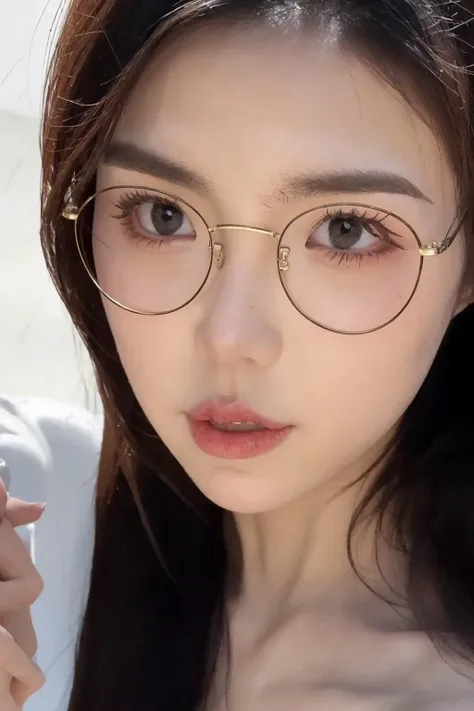 round eyewear,((short)) skirt:1.5,(sailor:1.1),1girl,(jail_bars:1.1),medium breasts,detailed face,show cleavage,(red eyes:1.5),extremely detailed eyes and face,btpt-fc,glowing eyes,masterpiece,best quality,(realistic, photo-realistic:1.3),(RAW photo:1.2),extremely detailed CG unity 8k wallpaper,amazing,finely detail,official art,absurdres,incredibly absurdres,huge file size,super detail,ultra-detailed,extremely detailed,beautiful detailed girl,extremely detailed eyes and face,beautiful detailed eyes,dynamic angle,wide shot,cinematic lighting,moody lighting,(ulzzang-6500-v1.1:0.7),extremely detailed face,(8k, best quality, masterpiece:1.2),(medium full body shot),solo,beautiful detailed face,supermodel,(fit body:1.1),pale skin,detailed chignon hair,(realistic glistening skin:1.2),skindentation,((sexy pose)),masterpiece,best quality,high resolution scan,(photo by Canon 5d, 50mm ZEISS lens),hourglass proportions,(8k uhd, hdr, dof),(professionally color graded),sharp focus,natural lighting,<lora:dantaxiaopihai:0.9>,