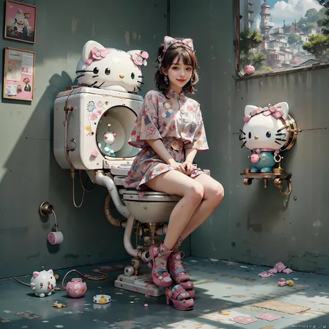 best quality, 4K wallpaper, masterpiece, extremely detailed CG unity 8k wallpaper, extremely detailed eyes, ultra-detailed, intricate details,
1girl, sitting,
fantasy,
((h1c4tt3ch toilet appliance)), <lyco:hicatTECHv2-000010:1.2>