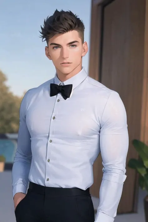 ((masterpiece)), ((best quality:1.2)), High Resolution, 8k, (ultra_realistic:1.3), (photorealistic:1.4), (instagram model, handsome:1.2), sharp focus, a portrait shot of (tedpullinbp), <lora:tedpullinbp:0.8>, model pose, wearing a formal tuxedo, rich interior of a mansion, dinner gala, party