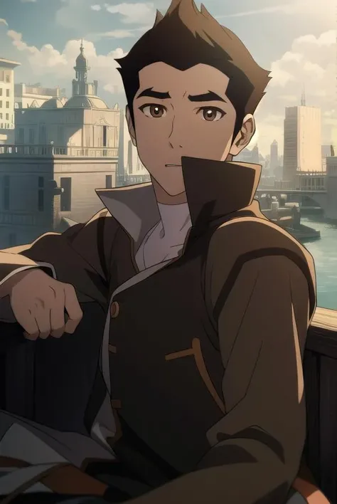 korramako, <lora:mako-lora-nochekaiser:1>,
mako, 1boy, mature male, short hair, black hair, (brown eyes:1.5),
BREAK jacket, red bodysuit,
BREAK looking at viewer,
BREAK outdoors,
BREAK <lyco:GoodHands-beta2:1>, (masterpiece:1.2), best quality, high resolution, unity 8k wallpaper, (illustration:0.8), (beautiful detailed eyes:1.6), extremely detailed face, perfect lighting, extremely detailed CG, (perfect hands, perfect anatomy),