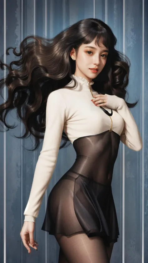 1girl,ringlets, (floating hair),Retro-inspired fashion,
black pantyhose,
<lora:Aurora_5D_black_pantyhose:1.0> <lora:slg_v11:0.7>