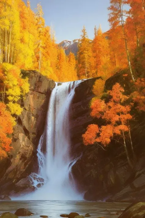 a hyper-detailed 3d render painting of waterfalls in nature, witnessing itself through all consciousness, surrealism! surreal concept art, lifelike, photorealistic, digital painting, aesthetic, smooth, sharp focus, artstation hd, by Jack Vettriano, bruce pennington, valentina remenar and asher duran